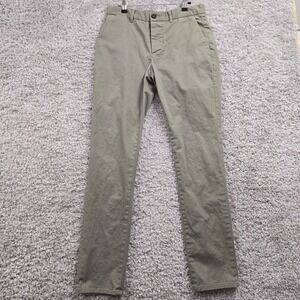 Allsaints Park Chino Pants Mens 30x30 Gray Slim Straight Button Fly Office
